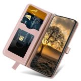 Peňaženkové kožené puzdro Tree Pattern na Samsung Galaxy A25 5G - Rose Gold