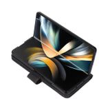 Peňaženkové kožené puzdro Horizontal na Samsung Galaxy Z Fold5 - Čierna