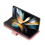 Peňaženkové kožené puzdro Horizontal na Samsung Galaxy Z Fold5 - Ružová