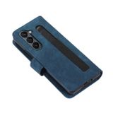 Peňaženkové kožené puzdro Horizontal na Samsung Galaxy Z Fold5 - Modrá