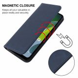 Peňaženkové kožené puzdro Magnetic Closure na Moto E13 - Modrá
