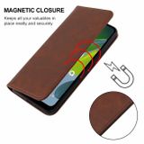Peňaženkové kožené puzdro Magnetic Closure na Moto E13 - Hnedá