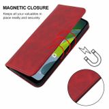 Peňaženkové kožené puzdro Magnetic Closure na Moto E13 - Červená