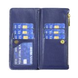 Peňaženkové kožené puzdro Diamond na Samsung Galaxy Z Fold5 - Modrá