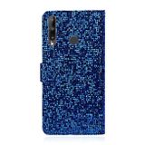 Peňaženkové Glitter puzdro na Huawei P40 Lite E - Modrý