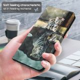 Peňaženkové 3D puzdro na Galaxy A35 5G - Mačka a Tiger