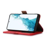 Peňaženkové kožené puzdro Global na Samsung Galaxy A25 5G - Červená