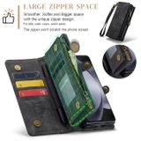 Multifunkčné peňaženkové puzdro CaseMe Zipper na Samsung Galaxy Z Fold5 - Čierna