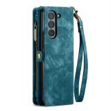 Multifunkčné peňaženkové puzdro CaseMe Zipper na Samsung Galaxy Z Fold5 - Modrá