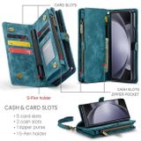 Multifunkčné peňaženkové puzdro CaseMe Zipper na Samsung Galaxy Z Fold5 - Modrá