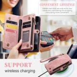 Multifunkčné peňaženkové puzdro CaseMe Zipper na Samsung Galaxy Z Fold5 - Ružová