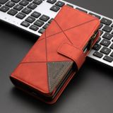 Peňaženkové kožené puzdro Rhombus na Samsung Galaxy Z Fold5 - Hnedočervená