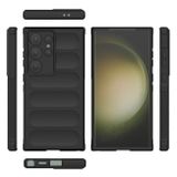 Gumený kryt Flannel na Samsung Galaxy S24 Ultra 5G - Čierna