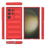 Gumený kryt Flannel na Samsung Galaxy S24 Ultra 5G - Červená