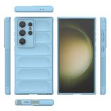 Gumený kryt Flannel na Samsung Galaxy S24 Ultra 5G - Svetlo modrá