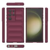 Gumený kryt Flannel na Samsung Galaxy S24 Ultra 5G - Vínovo červená