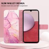 Peňaženkové 3D puzdro na Samsung Galaxy A05s - Ružový Mramor