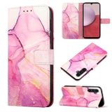 Peňaženkové 3D puzdro na Samsung Galaxy A05s - Ružový Mramor