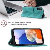 Peňaženkové kožené puzdro Embossed Marble na Samsung Galaxy A25 5G - Zelená