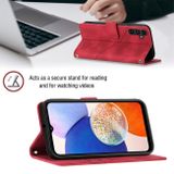 Peňaženkové kožené puzdro Embossed Marble na Samsung Galaxy A25 5G - Červená