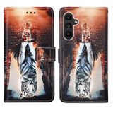 Peňaženkové kožené puzdro na Samsung Galaxy A25 5G - Cats And Tigers