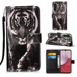 Peňaženkové 3D puzdro na Samsung Galaxy A05s - Čiernobiely Tiger