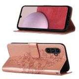 Peňaženkové kožené puzdro Butterfly na Samsung Galaxy A24/A25 5G - Ružové zlato