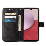 Peňaženkové kožené puzdro Butterfly na Samsung Galaxy A24/A25 5G - Čierna