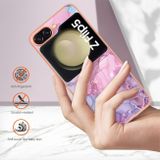 Plastový kryt Marble na Samsung Galaxy Z Flip 5 - Ružová