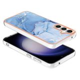 Gumený kryt Marble na Samsung Galaxy S23 FE - Modrá