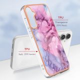 Gumený kryt Marble na Samsung Galaxy S23 FE - Ružová