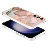 Gumený kryt Marble na Samsung Galaxy S23 FE - Ružové zlato