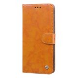 Peňaženkové kožené puzdro na Samsung Galaxy M21 -Oranžová