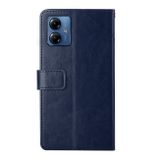 Peňaženkové kožené puzdro Y-Shaped Pattern na Moto G54 5G / G54 5G Power Edition - Modrá