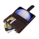Peňaženkové kožené puzdro Multi-card na Samsung Galaxy S23 FE - Hnedá