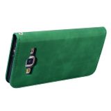 Peňaženkové kožené puzdro na Samsung Galaxy J3 (2016) - Zelený