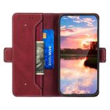 Peňaženkové kožené puzdro Side-magnetic na Samsung Galaxy A24/A25 5G - Červená