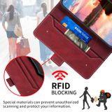 Peňaženkové kožené puzdro Side-magnetic na Samsung Galaxy A24/A25 5G - Červená