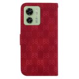 Peňaženkové kožené puzdro 8-shaped na Motorola Edge 40 - Červená