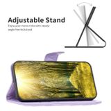 Peňaženkové kožené puzdro Diamond Lattice na Galaxy A35 5G - Fialová