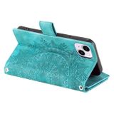 Peňaženkové kožené puzdro MULTI-CARD na iPhone 15 Plus – Zelená