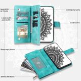 Peňaženkové kožené puzdro MULTI-CARD na iPhone 15 Plus – Zelená