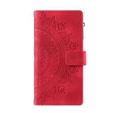 Peňaženkové kožené puzdro MULTI-CARD na iPhone 15 Plus – Červená