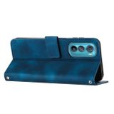Peňaženkové kožené puzdro Dream na Motorola Edge 30 - Modrá
