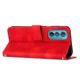 Peňaženkové kožené puzdro Dream na Motorola Edge 30 - Červená