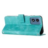 Peňaženkové kožené puzdro Triangle na Motorola Moto G04/ G24 - Zelená