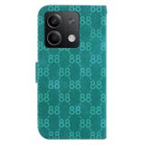 Peňaženkové kožené puzdro 8-shaped na Xiaomi Redmi Note 13 - Zelená