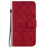 Peňaženkové kožené puzdro 8-shaped na Xiaomi Redmi Note 13 - Červená