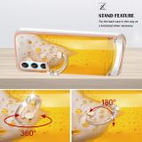 Gumený kryt Electroplating Ring na Samsung Galaxy A24 - Draft Beer