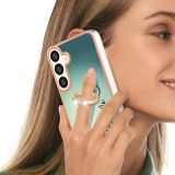 Ring Holder kryt Electroplating na Samsung Galaxy S24 Plus 5G - Smile